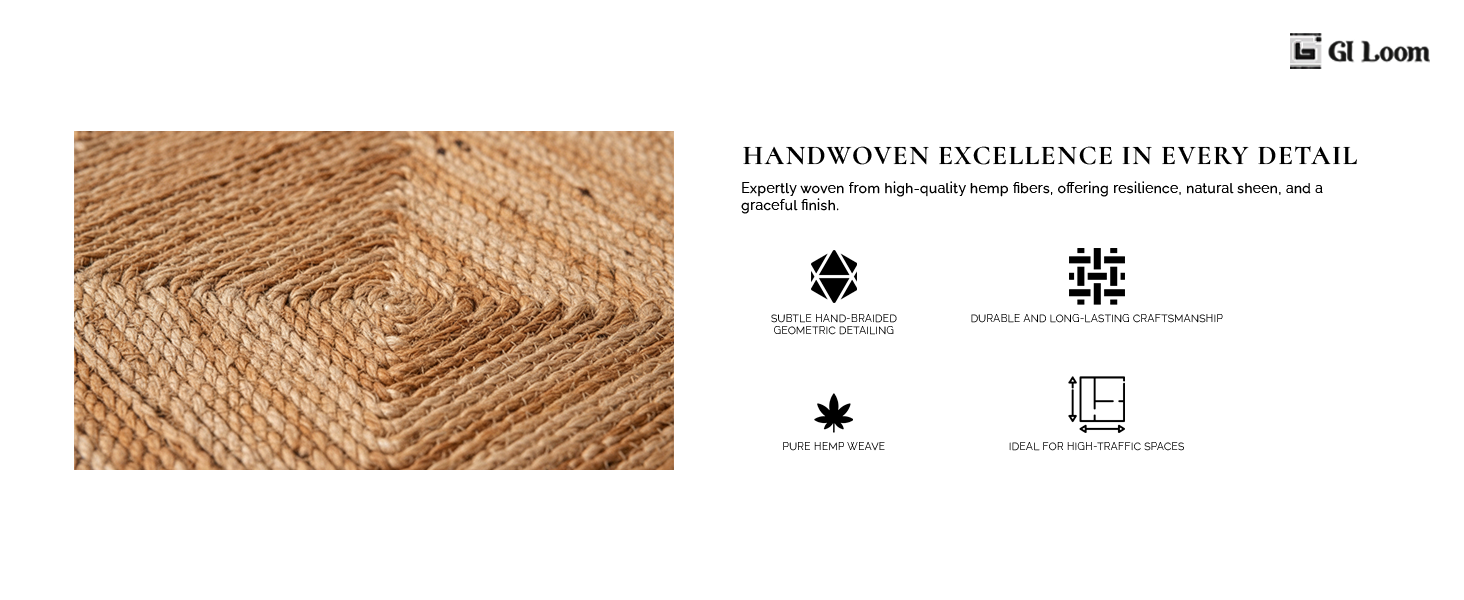 Naturally Elegant Handwoven Hemp RugSustainable Luxury for Modern Spaces - a5