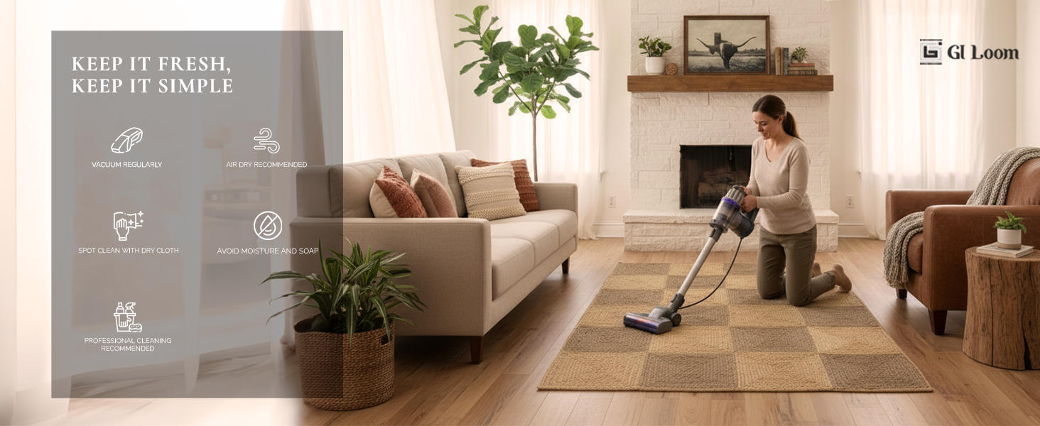 Checkered Jute RugHandcrained Rustic Two-Tone Flatweave - a6