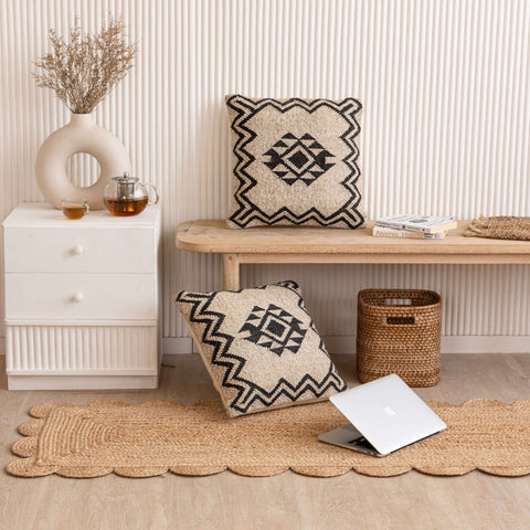 Aztec - Inspired Wool Jute Cushion Covers - Gahlot International