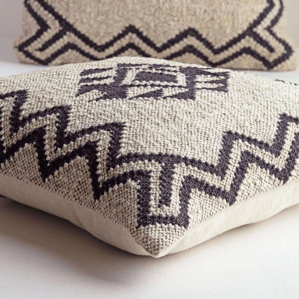 Aztec-Inspired Wool Jute Cushion Covers | Set of 2
