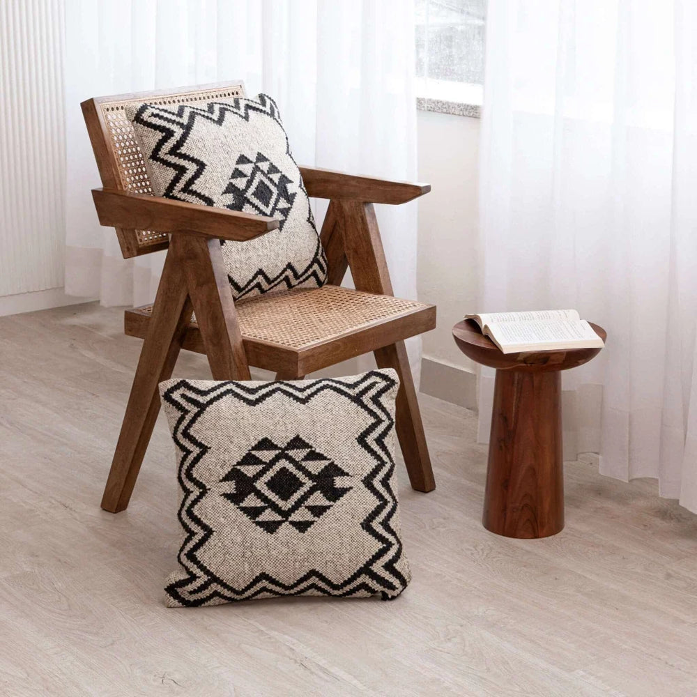 Aztec-Inspired Wool Jute Cushion Covers | Set of 2