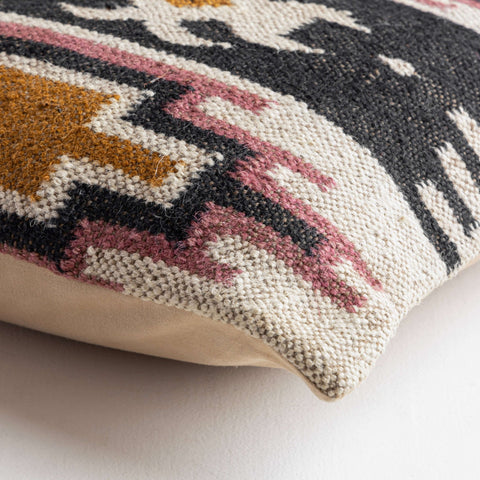 Boho Geometric Wool Jute Cushion Cover - Modern and Versatile - Gahlot International