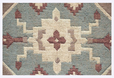 Handwoven Kilim Rug, Vintage Kilim Rug, Indian Style Border Rug, Wool Jute Area Rug, Moroccan kilim Base, American kilim rug, Navajo Kilim - Gahlot International