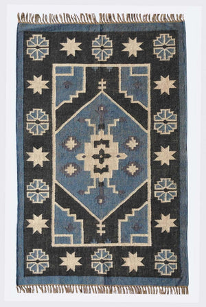 Handwoven Wool Jute Kilim Rug, Wool Jute Rug, Kilim Jute Rug, Flatweave Rug, Bohemian Rug, Indian Dhurrie Rug, Navajo Kilim Rug, Custom Rug - Gahlot International