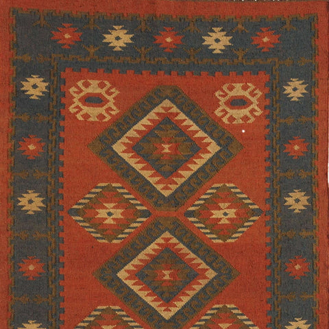 Indian Handwoven Multicolor Wool Jute Kilim Rug Handmade Dhurrie Rug Bohemian Rug Home Decor Rugs Eco Friendly Rug Vintage Rug Large Rug - Gahlot International
