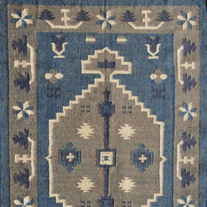 Indian Kilim Rug, Colorful Ethnic Design Rug, Aubusson Rug, Regional Ethnic Patterned Rug, Persian Rug 8x10, Persian Rug 6x9 - Gahlot International
