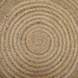 Natural Handwoven Hemp Round Rug with Spiral Design | Eco - Friendly Braided Rug - Gahlot International