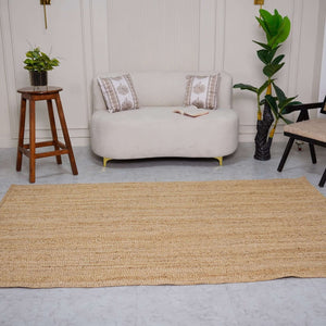 Natural Hemp Jute Rug ¬ Handcrafted Braided Rug with Rustic Charm - Gahlot International