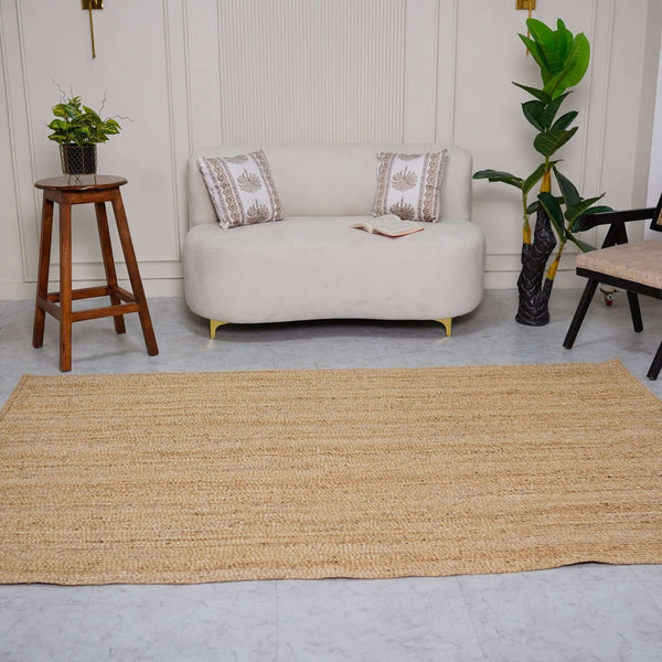 Natural Hemp Jute Rug ¬ Handcrafted Braided Rug with Rustic Charm - Gahlot International