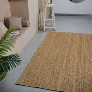 Natural Hemp Jute Rug ¬ Handcrafted Braided Rug with Rustic Charm - Gahlot International
