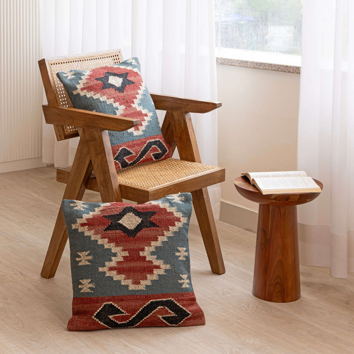 Southwestern Tribal Wool Jute Cushion Covers - Gahlot International