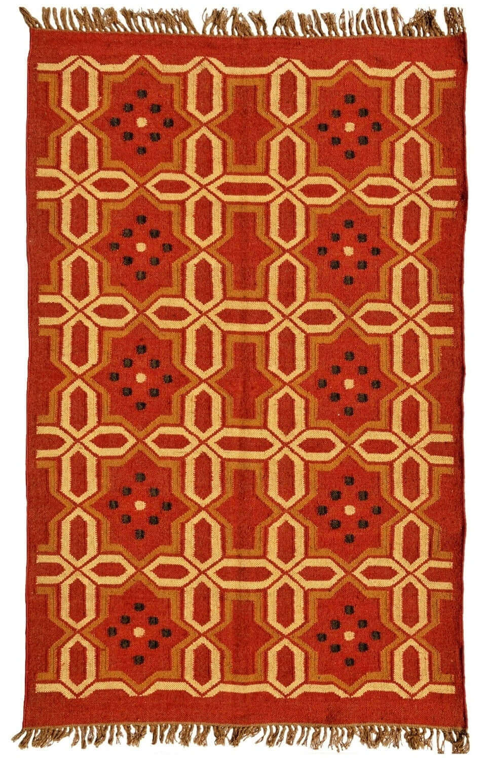 Vintage kilim rug, Turkish large kilim rug, Red kilim rug, Bohemian rug, Striped rug, Kilim rug, Home decor, Floor rug 9 x 12 ft - Gahlot International